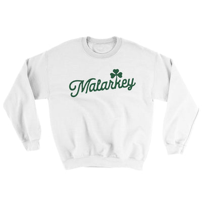 Malarkey Ugly Sweater White | Funny Shirt from Famous In Real Life