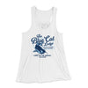 Blue Cat Lodge Women's Flowey Tank Top White | Funny Shirt from Famous In Real Life