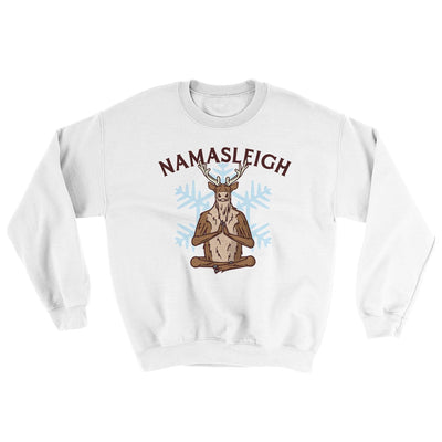 Namasleigh Ugly Sweater White | Funny Shirt from Famous In Real Life