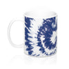 Blue & White Tie Dye Coffee Mug 11oz | Funny Shirt from Famous In Real Life