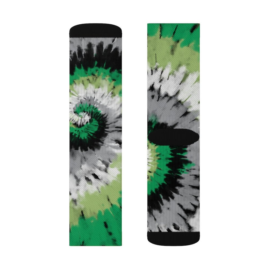 Aromantic Tie Dye Adult Crew Socks | Funny Shirt from Famous In Real Life