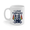 I Love Purrades Coffee Mug 11oz | Funny Shirt from Famous In Real Life