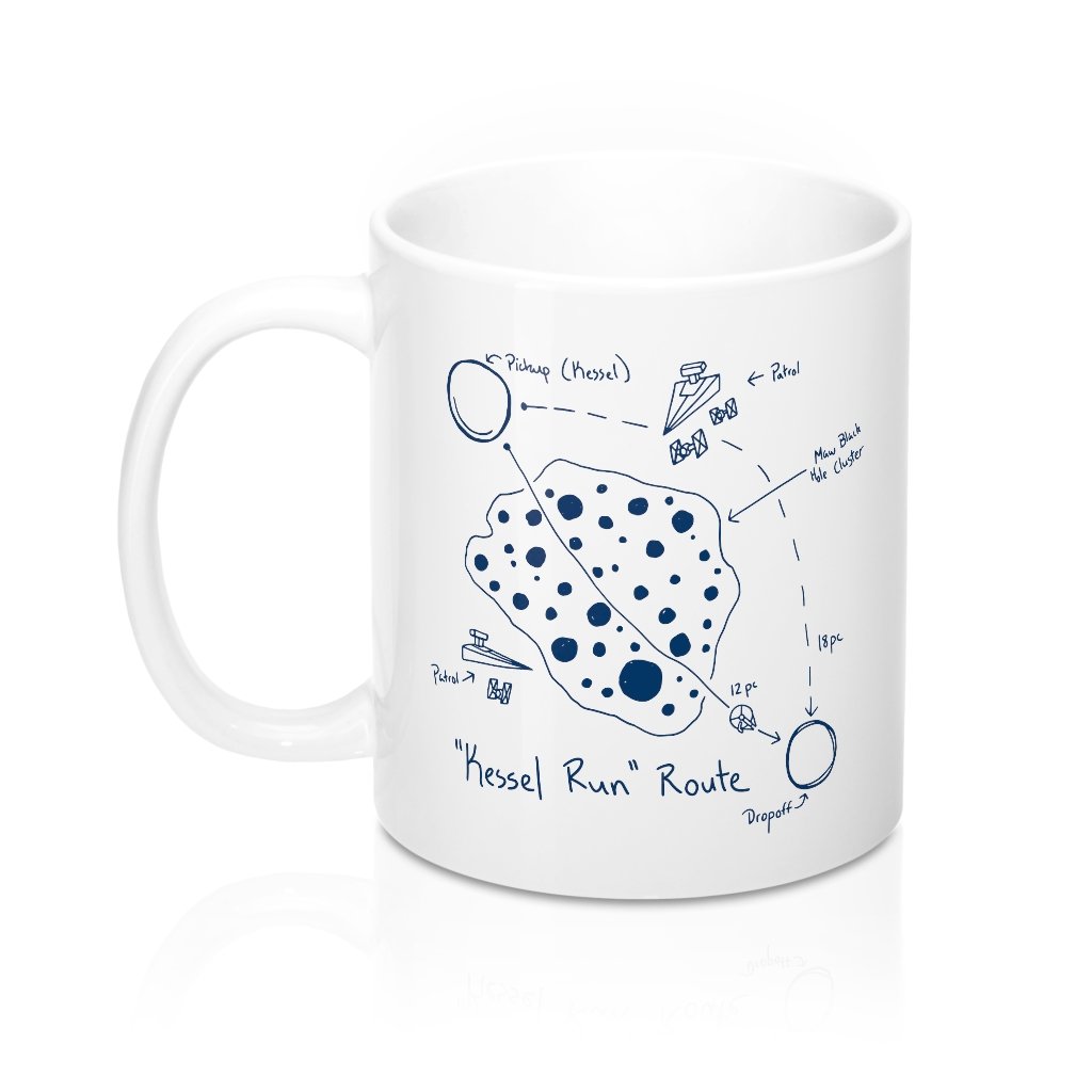 Kessel Run Route Coffee Mug | Funny Shirt from Famous In Real Life