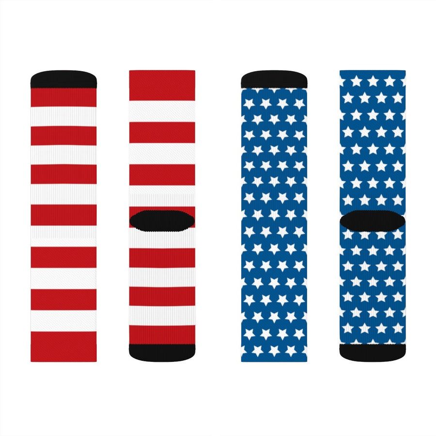 American Flag Adult Crew Socks | Funny Shirt from Famous In Real Life