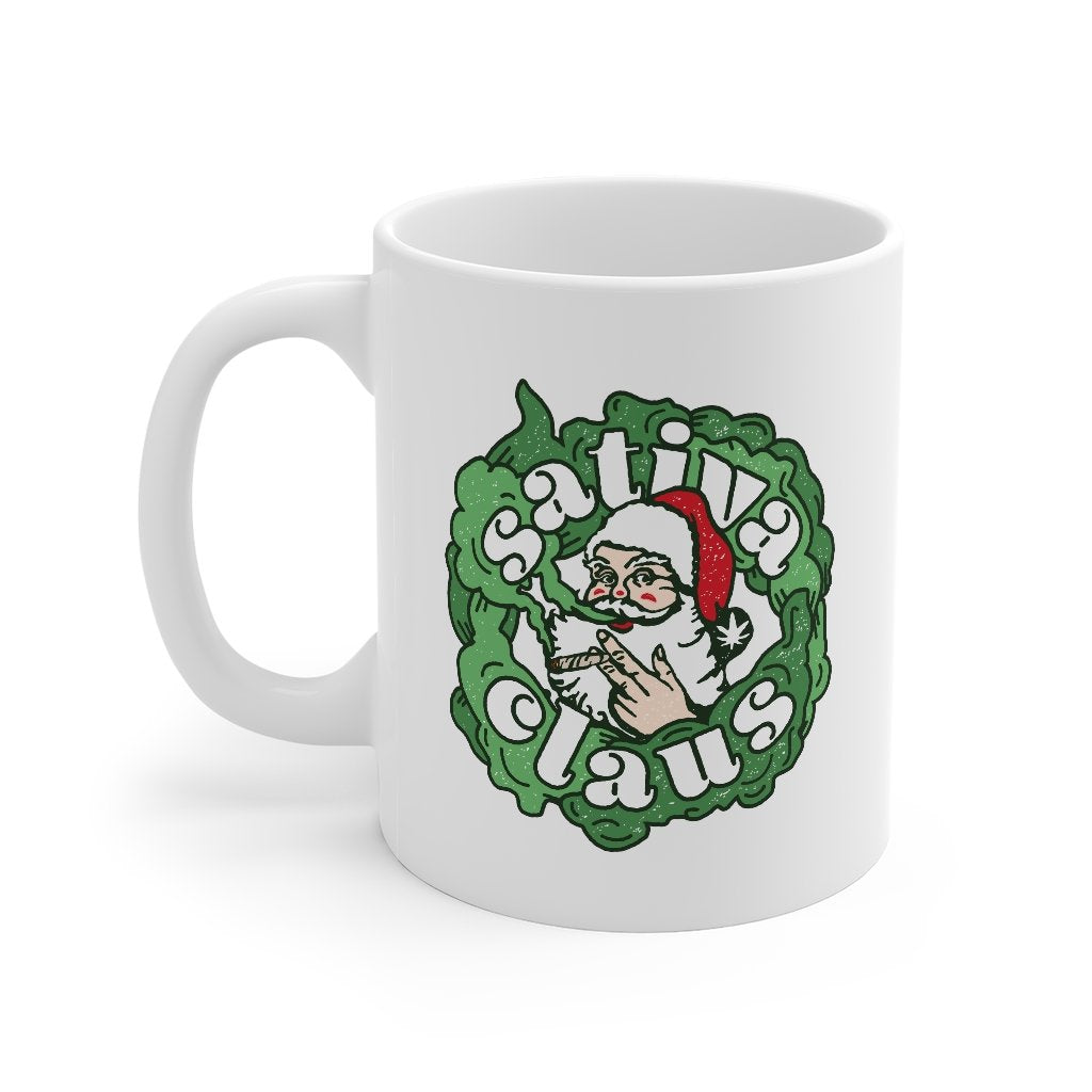 Sativa Claus Coffee Mug | Funny Shirt from Famous In Real Life