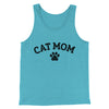Cat Mom Men/Unisex Tank Top Aqua Triblend | Funny Shirt from Famous In Real Life
