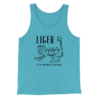 Liger Funny Movie Men/Unisex Tank Top Aqua Triblend | Funny Shirt from Famous In Real Life