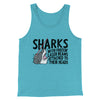 Sharks With Frickin’ Laser Beams Funny Movie Men/Unisex Tank Top Aqua Triblend | Funny Shirt from Famous In Real Life