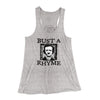Bust A Rhyme Women's Flowey Racerback Tank Top Athletic Heather | Funny Shirt from Famous In Real Life