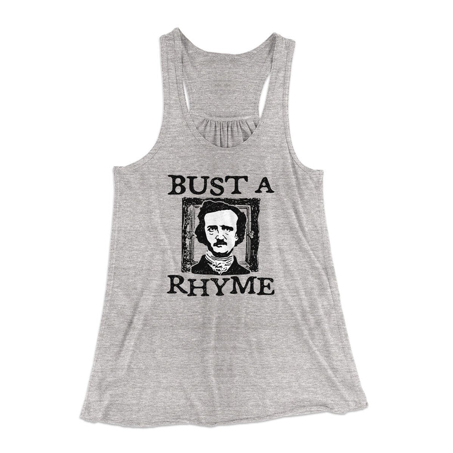 Bust A Rhyme Women's Flowey Racerback Tank Top | Funny Shirt from Famous In Real Life