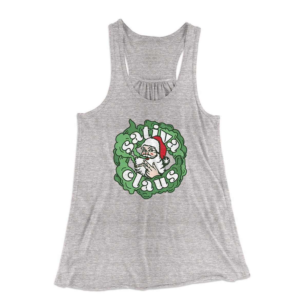 Sativa Claus Women's Flowey Racerback Tank Top | Funny Shirt from Famous In Real Life