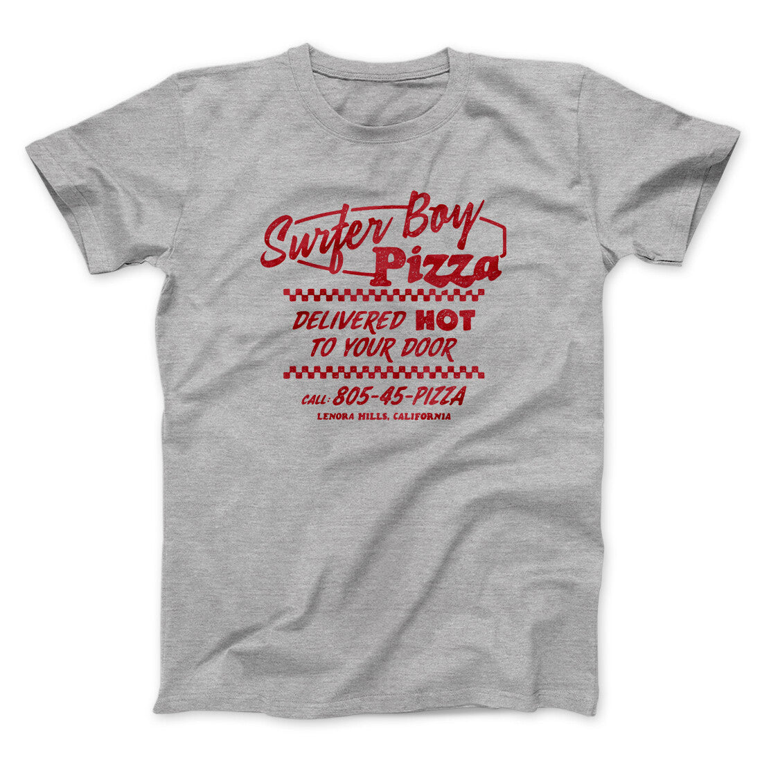 Surfer Boy Pizza Men/Unisex T-Shirt | Funny Shirt from Famous In Real Life