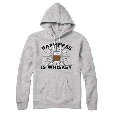 Happiness Is Whiskey Hoodie Athletic Heather | Funny Shirt from Famous In Real Life