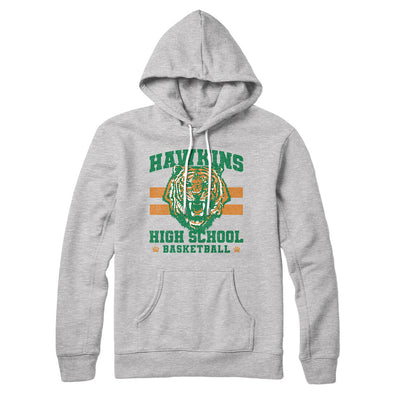 Hawkins Tigers Basketball Hoodie Athletic Heather | Funny Shirt from Famous In Real Life
