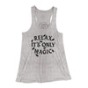 Relax Its Only Magic Women's Flowey Racerback Tank Top Athletic Heather | Funny Shirt from Famous In Real Life