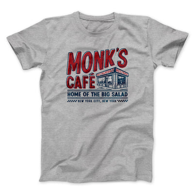 Monk's Cafe Men/Unisex T-Shirt Athletic Heather | Funny Shirt from Famous In Real Life