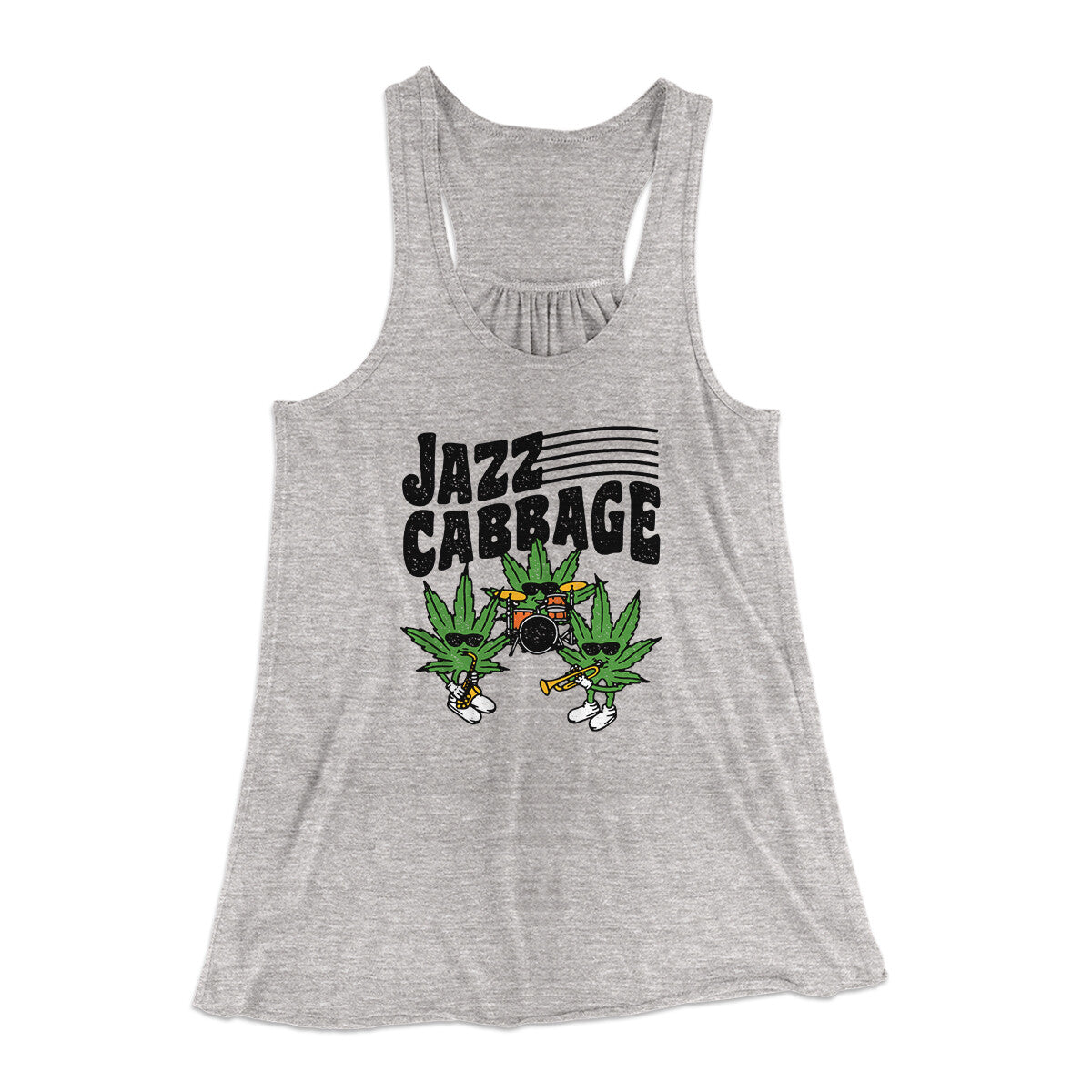 Jazz Cabbage Funny Women's Flowey Racerback Tank Top | Funny Shirt from Famous In Real Life