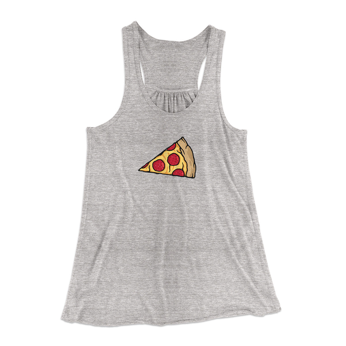 Pizza Slice Couple's Shirt Women's Flowey Racerback Tank Top | Funny Shirt from Famous In Real Life