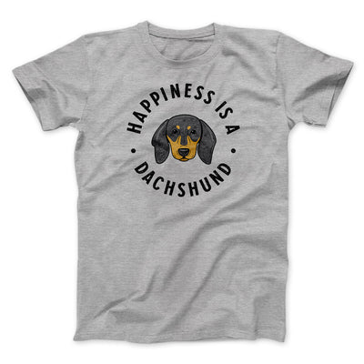 Happiness Is A Dachshund Men/Unisex T-Shirt Athletic Heather | Funny Shirt from Famous In Real Life