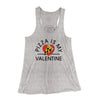 Pizza Is My Valentine Women's Flowey Racerback Tank Top Athletic Heather | Funny Shirt from Famous In Real Life