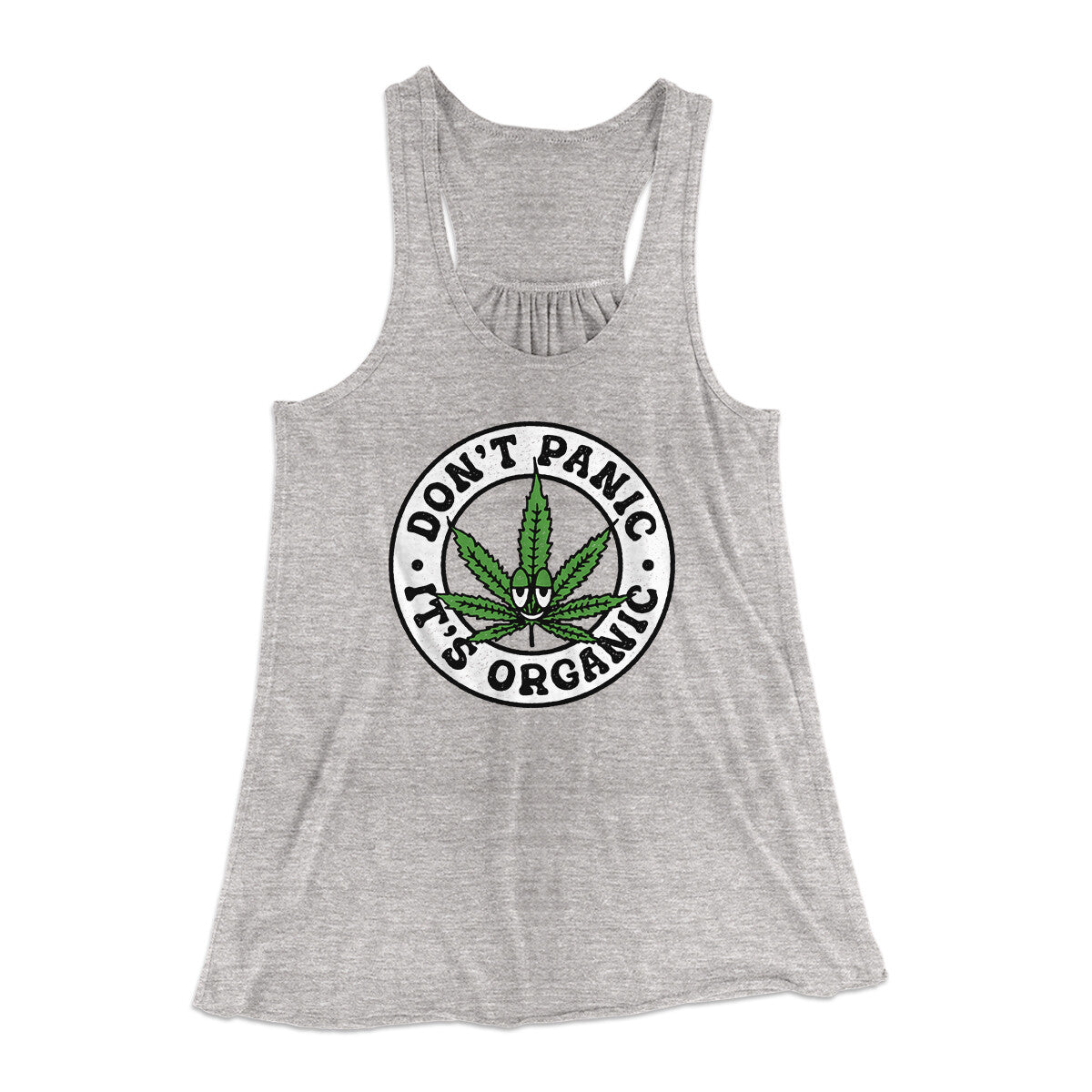 Don't Panic It's Organic Women's Flowey Racerback Tank Top | Funny Shirt from Famous In Real Life