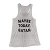 Maybe Today Satan Women's Flowey Racerback Tank Top Athletic Heather | Funny Shirt from Famous In Real Life