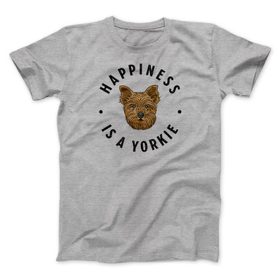 Happiness Is A Yorkie Men/Unisex T-Shirt Athletic Heather | Funny Shirt from Famous In Real Life