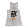 Tommy Want Wingy Women's Flowey Racerback Tank Top Athletic Heather | Funny Shirt from Famous In Real Life