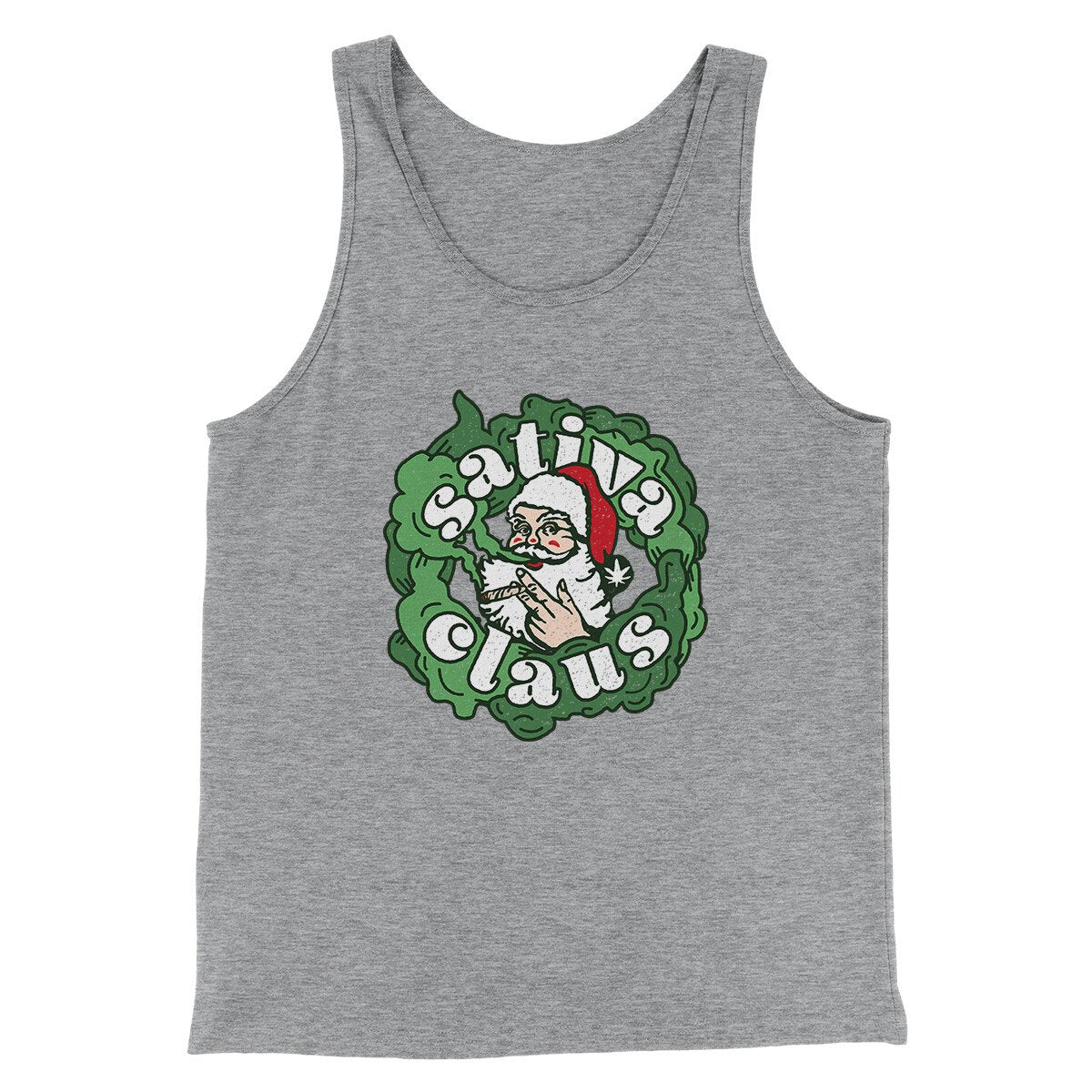 Sativa Claus Men/Unisex Tank Top | Funny Shirt from Famous In Real Life