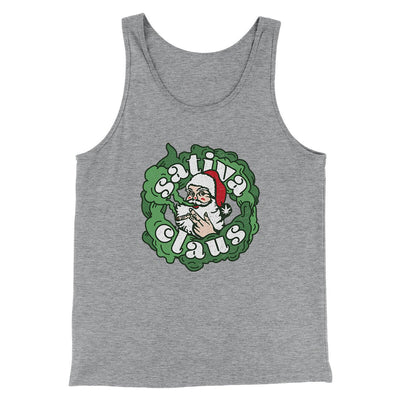 Sativa Claus Men/Unisex Tank Top Athletic Heather | Funny Shirt from Famous In Real Life