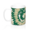 Green & Gold Tie Dye Coffee Mug 11oz | Funny Shirt from Famous In Real Life