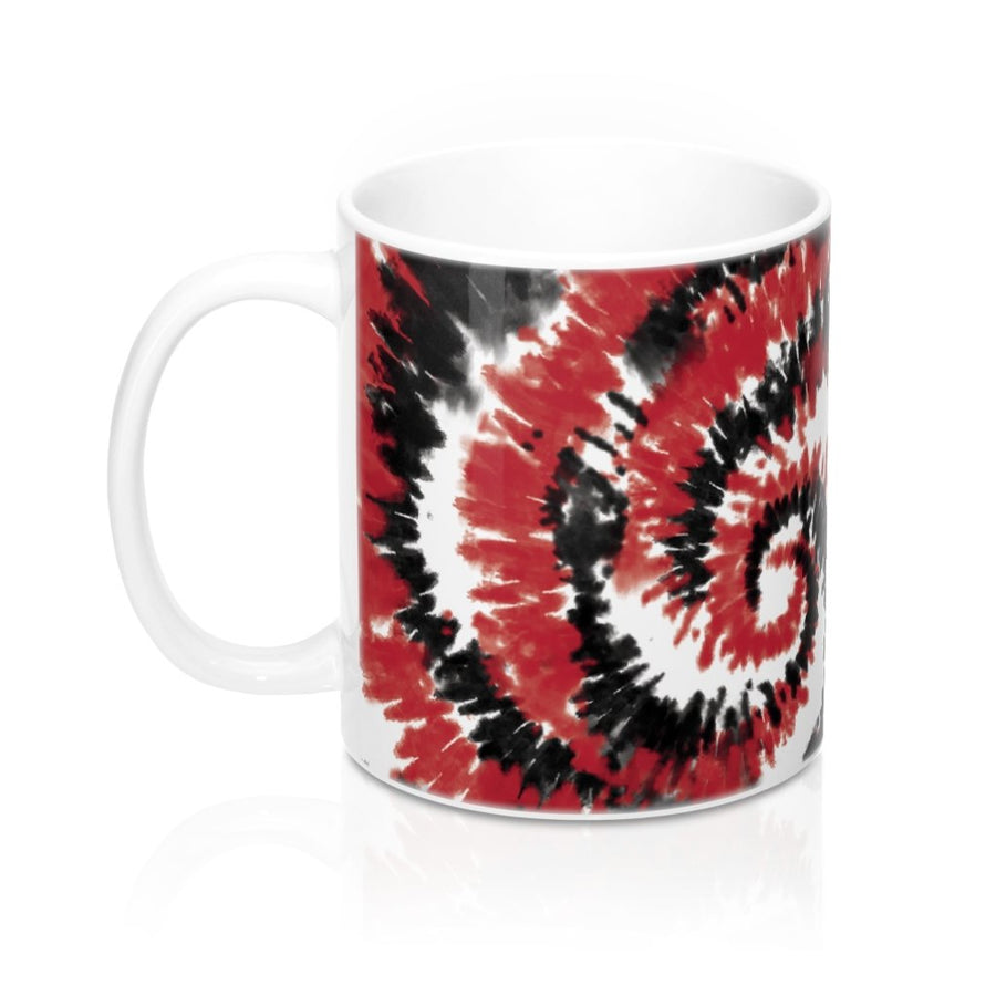 Red & Black Tie Dye Coffee Mug 11oz | Funny Shirt from Famous In Real Life