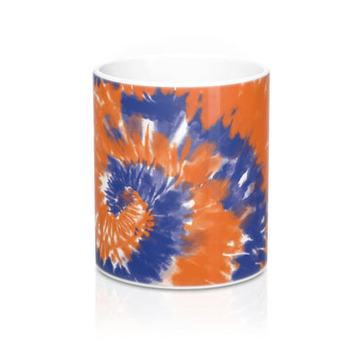 Blue & Orange Tie Dye Coffee Mug 11oz | Funny Shirt from Famous In Real Life