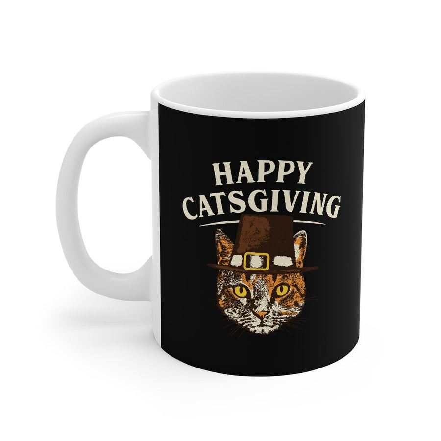 Happy Catsgiving Coffee Mug | Funny Shirt from Famous In Real Life