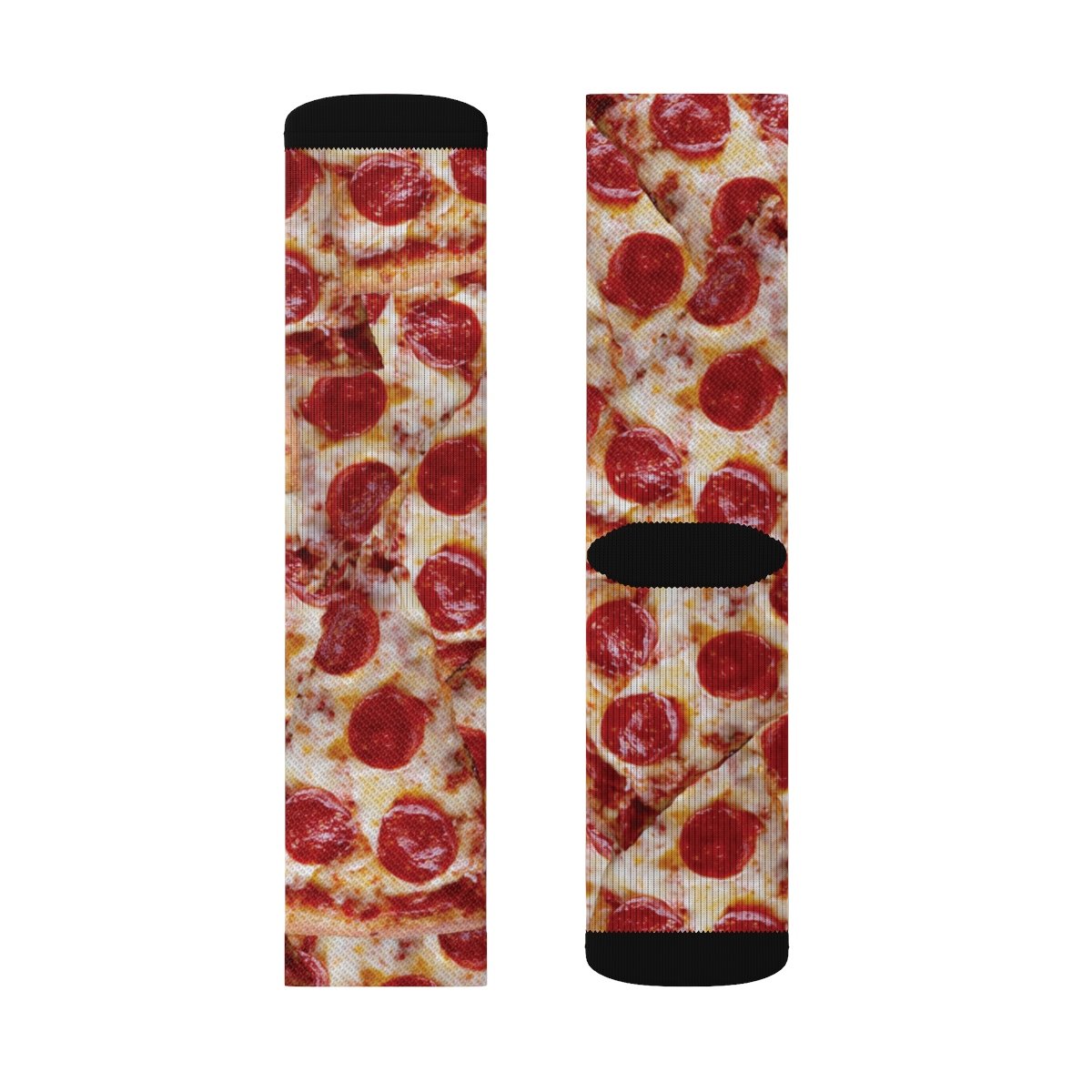 Pepperoni Pizza Adult Crew Socks M | Funny Shirt from Famous In Real Life