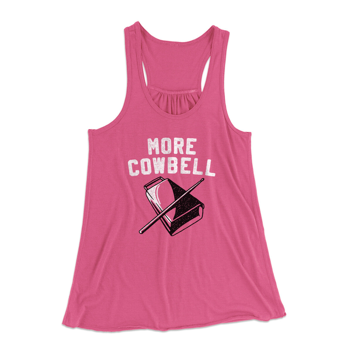 More Cowbell Women's Flowey Racerback Tank Top | Funny Shirt from Famous In Real Life