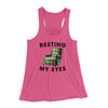 Resting My Eyes Funny Women's Flowey Racerback Tank Top Berry | Funny Shirt from Famous In Real Life