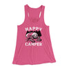 Happy Camper Women's Flowey Racerback Tank Top Berry | Funny Shirt from Famous In Real Life