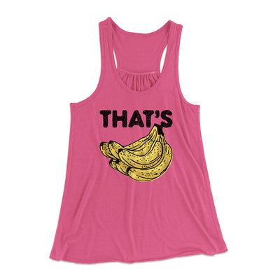 That's Bananas Funny Women's Flowey Racerback Tank Top Berry | Funny Shirt from Famous In Real Life