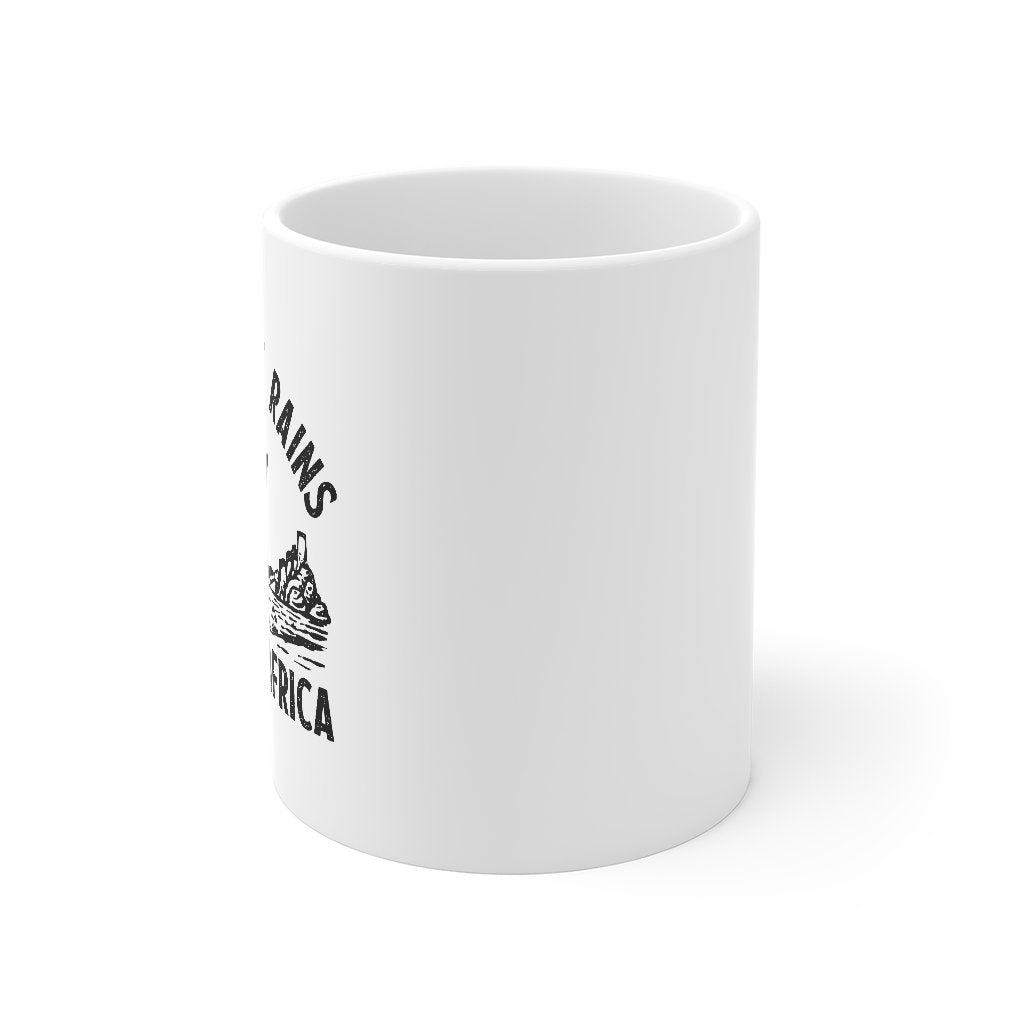 I Bless The Rains Down In Africa Coffee Mug | Funny Shirt from Famous In Real Life
