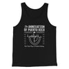 The Annexation Of Puerto Rico Funny Movie Men/Unisex Tank Top Black | Funny Shirt from Famous In Real Life