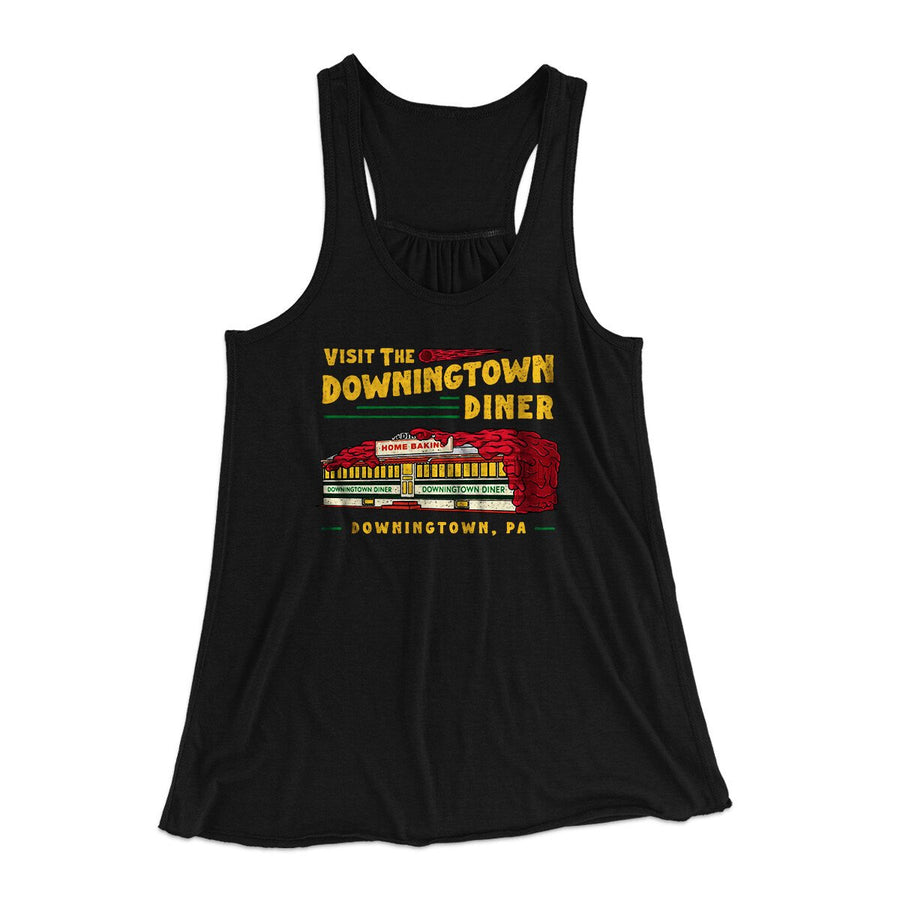 Downingtown Diner Women's Flowey Racerback Tank Top | Funny Shirt from Famous In Real Life