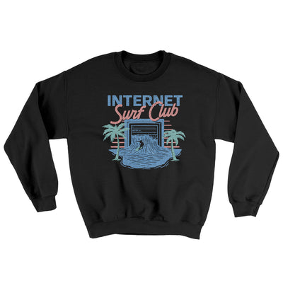 Internet Surf Club Ugly Sweater Black | Funny Shirt from Famous In Real Life