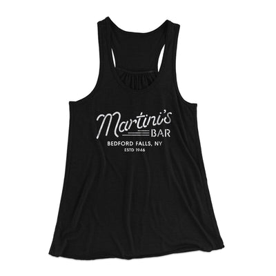 Martinis Bar Women's Flowey Racerback Tank Top Black | Funny Shirt from Famous In Real Life