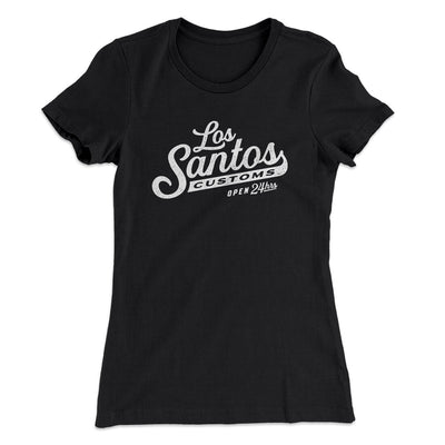 Los Santos Customs Women's T-Shirt Black | Funny Shirt from Famous In Real Life