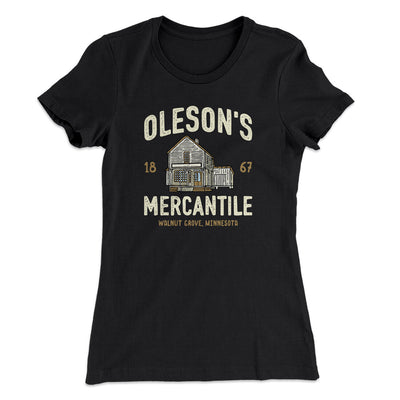 Oleson's Mercantile Women's T-Shirt Black | Funny Shirt from Famous In Real Life