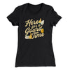 Here For A Gourd Time Women's T-Shirt Black | Funny Shirt from Famous In Real Life