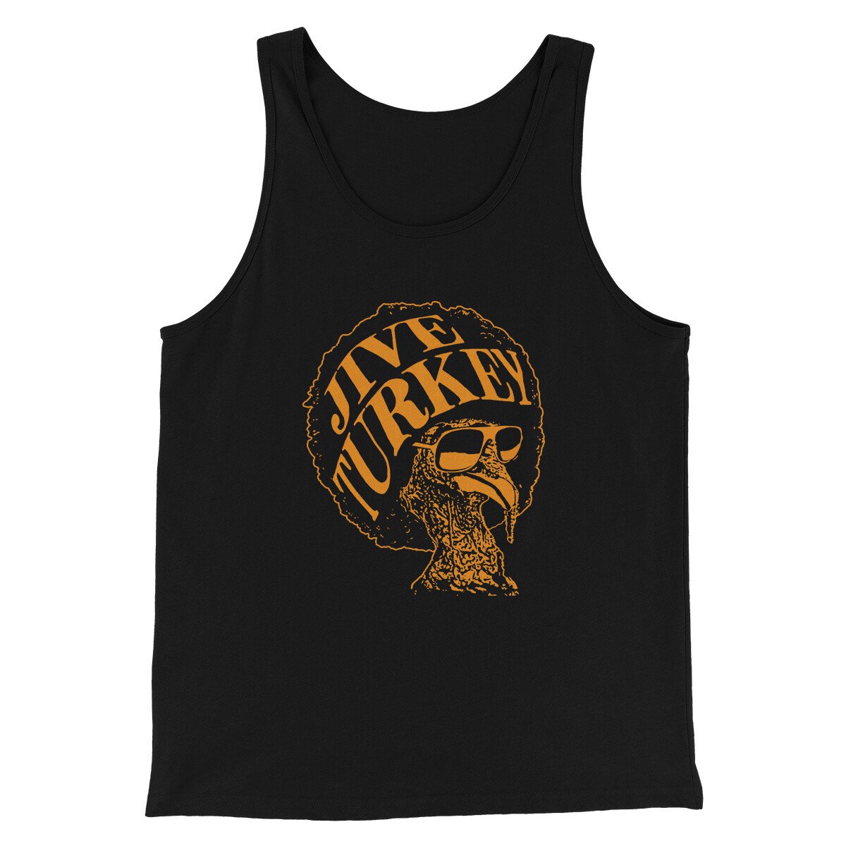Jive Turkey Funny Thanksgiving Men/Unisex Tank Top Black | Funny Shirt from Famous In Real Life