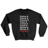 Reindeer Names Ugly Sweater Black | Funny Shirt from Famous In Real Life