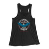 All American Burger Women's Flowey Racerback Tank Top Black | Funny Shirt from Famous In Real Life
